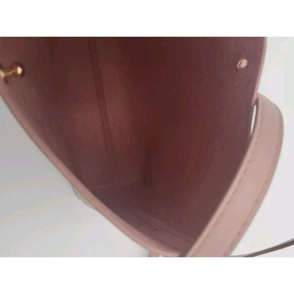 NEW Samara Minimalist Medium Shoulder Bag Peony Pink Vegan Leather Crossbody - Picture 11 of 11